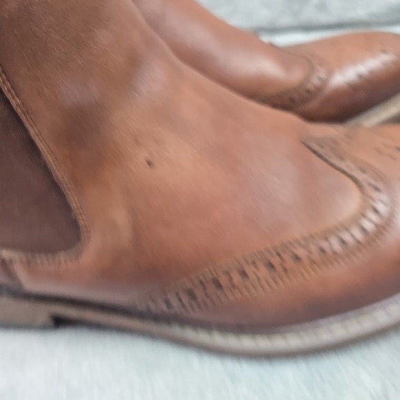 Florsheim Chelsea Brown Leather Wingtip Pull On Ankle Boots Mens Size 8 M - Picture 6 of 12